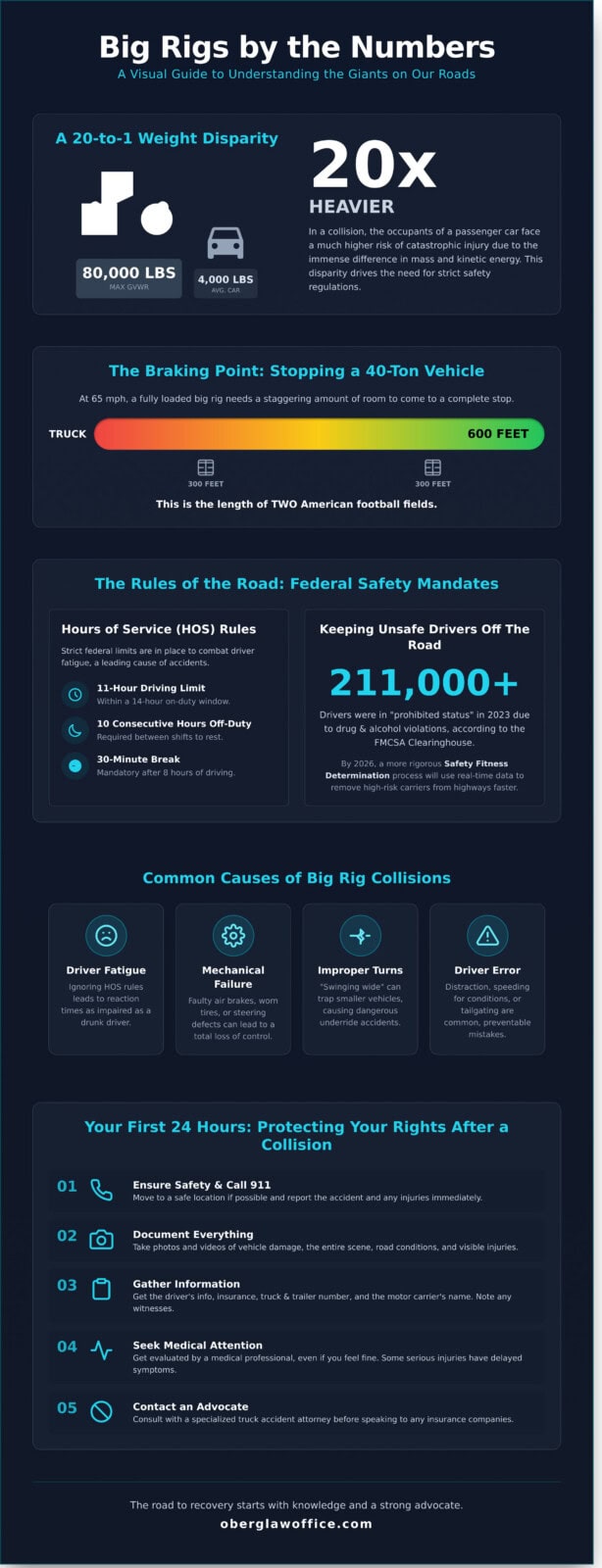 Big Rigs: A Comprehensive Guide to Safety, Regulations, and Legal Rights in 2026