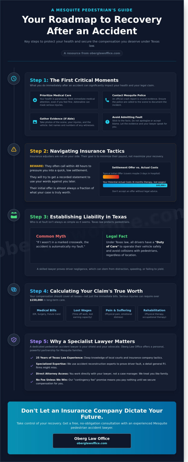 Pedestrian Accident Lawyer Mesquite: Seeking Justice for Your Recovery - Infographic