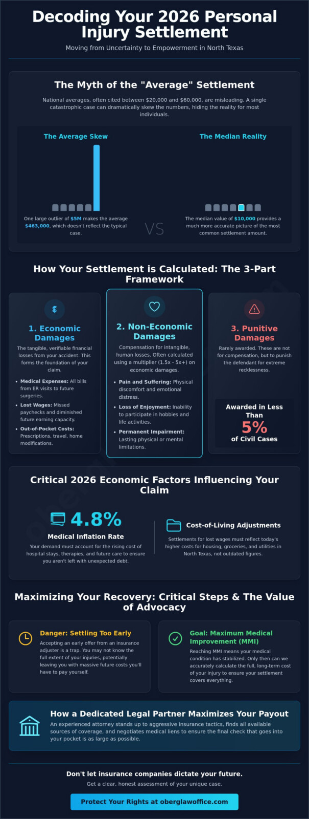 Average Personal Injury Settlement Amount: 2026 Guide to Case Values