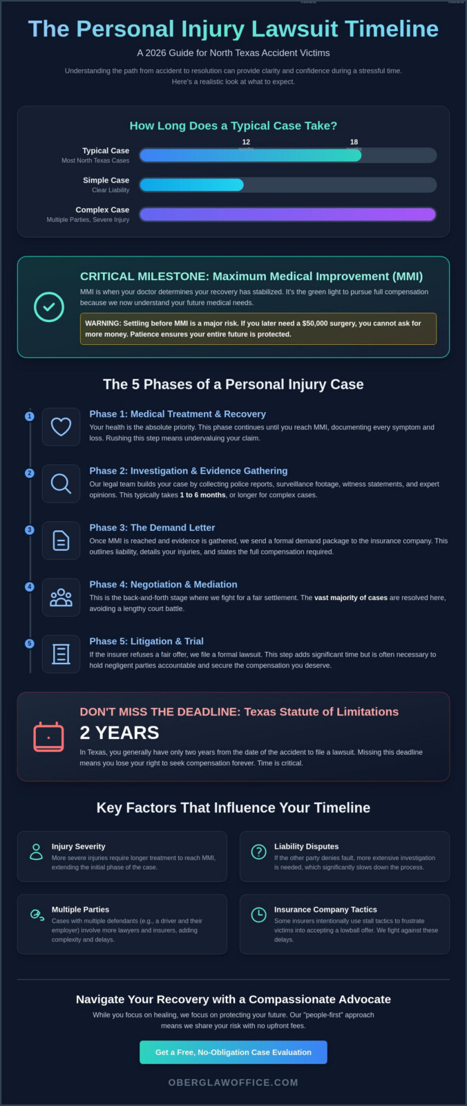 How Long Does a Personal Injury Lawsuit Take? A 2026 Timeline Guide