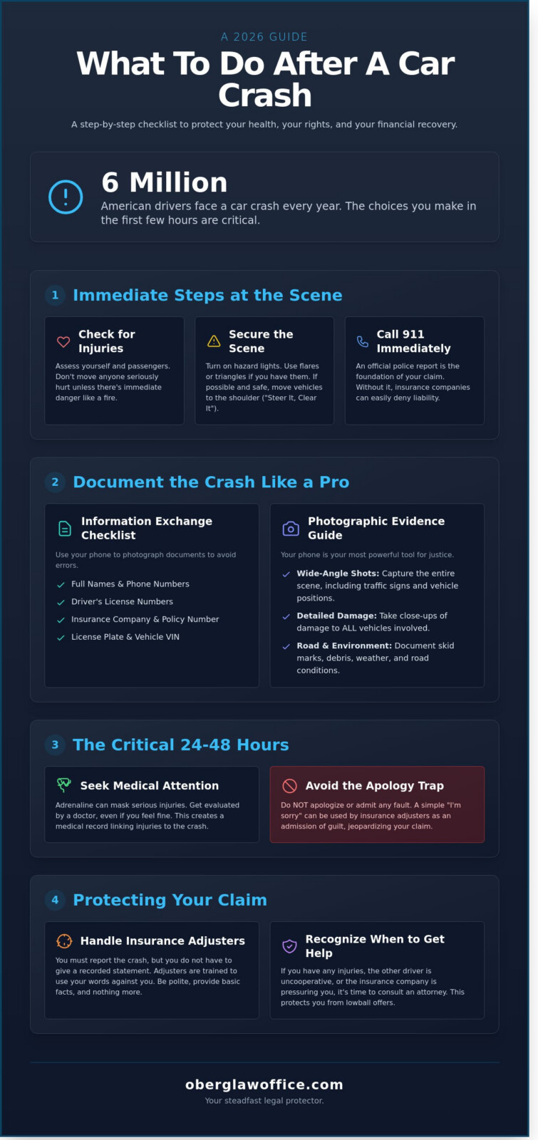 What to Do When You Get in a Car Crash: A 2026 Step-by-Step Guide