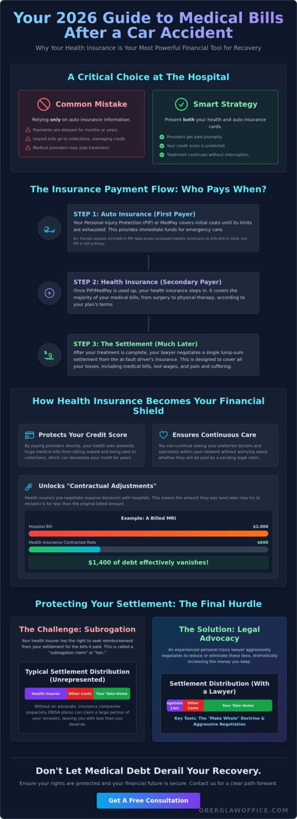 Using Health Insurance for Car Accident Injuries: A 2026 Guide to Coordination and Subrogation