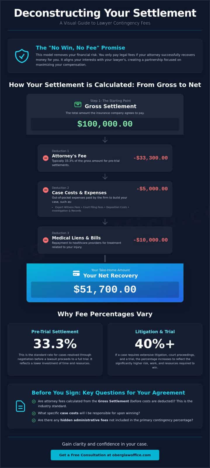 Lawyer Contingency Fee Calculation: How Much Does a Personal Injury Attorney Really Cost?