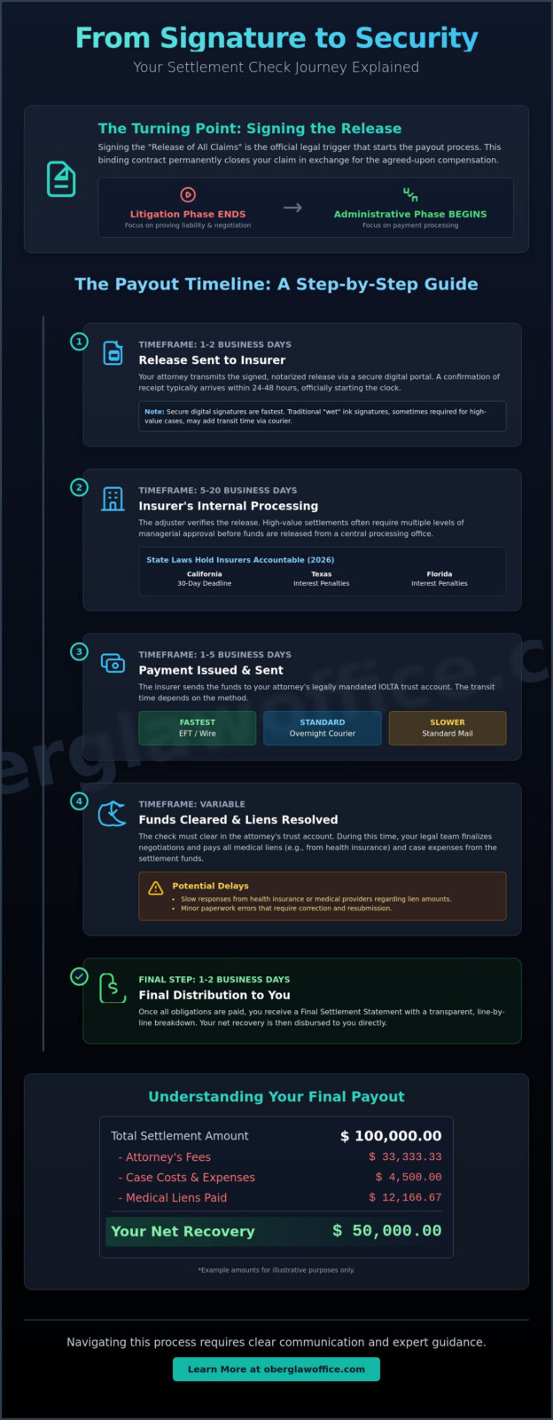 How Long to Get a Settlement Check After Signing a Release: A 2026 Guide