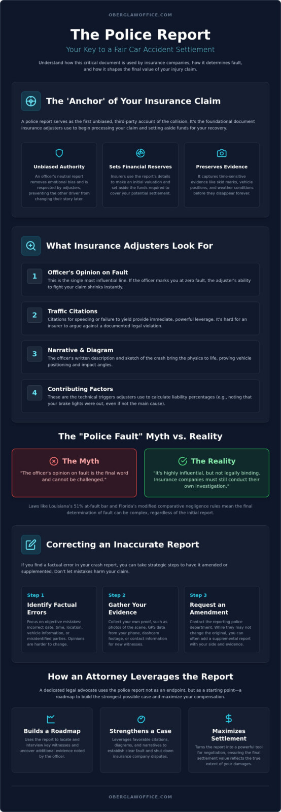 How a Police Report Affects a Car Accident Settlement in 2026