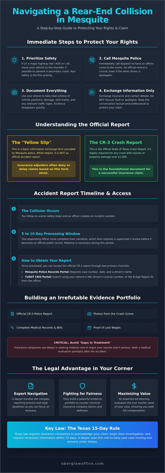 Rear-End Collision Lawyer in Mesquite: Your 2026 Guide to Claims & Recovery
