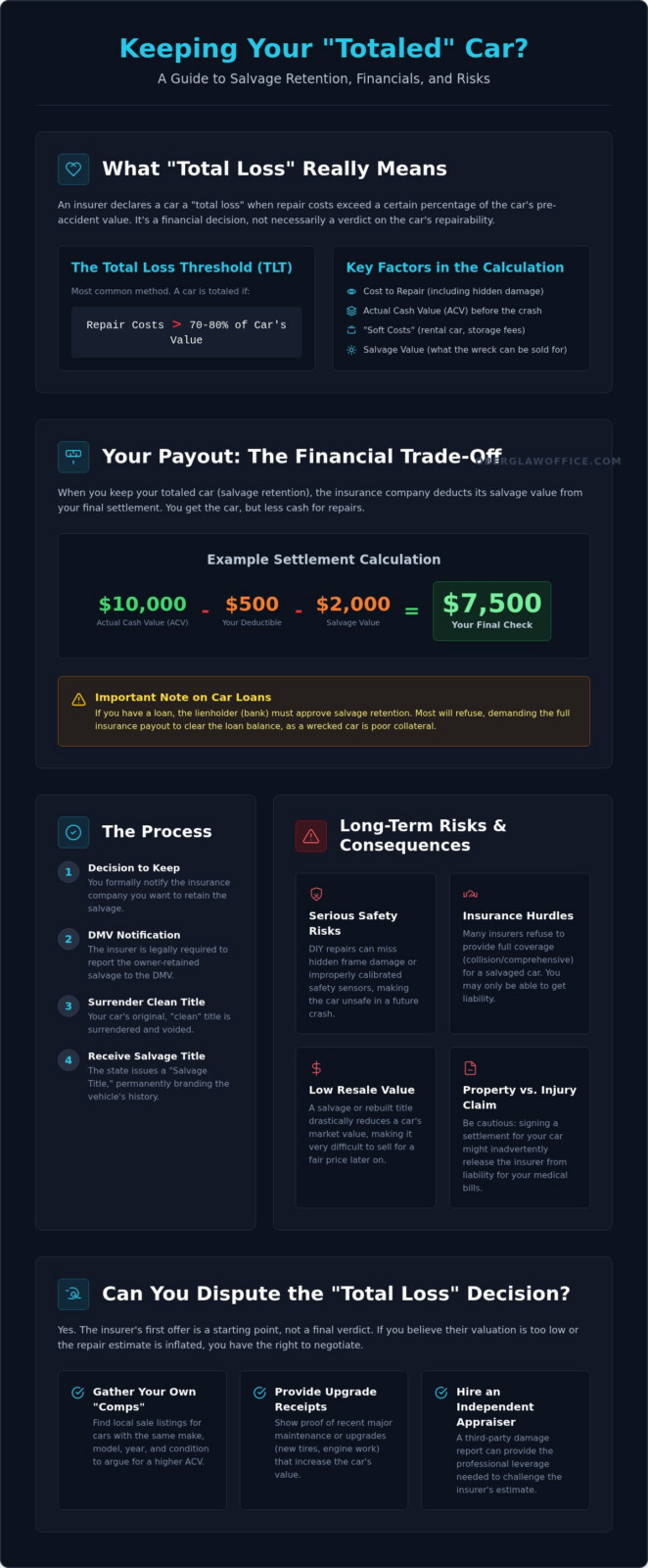 Can I Keep My Totaled Car and Repair It Myself? (2026 Legal & Insurance Guide)